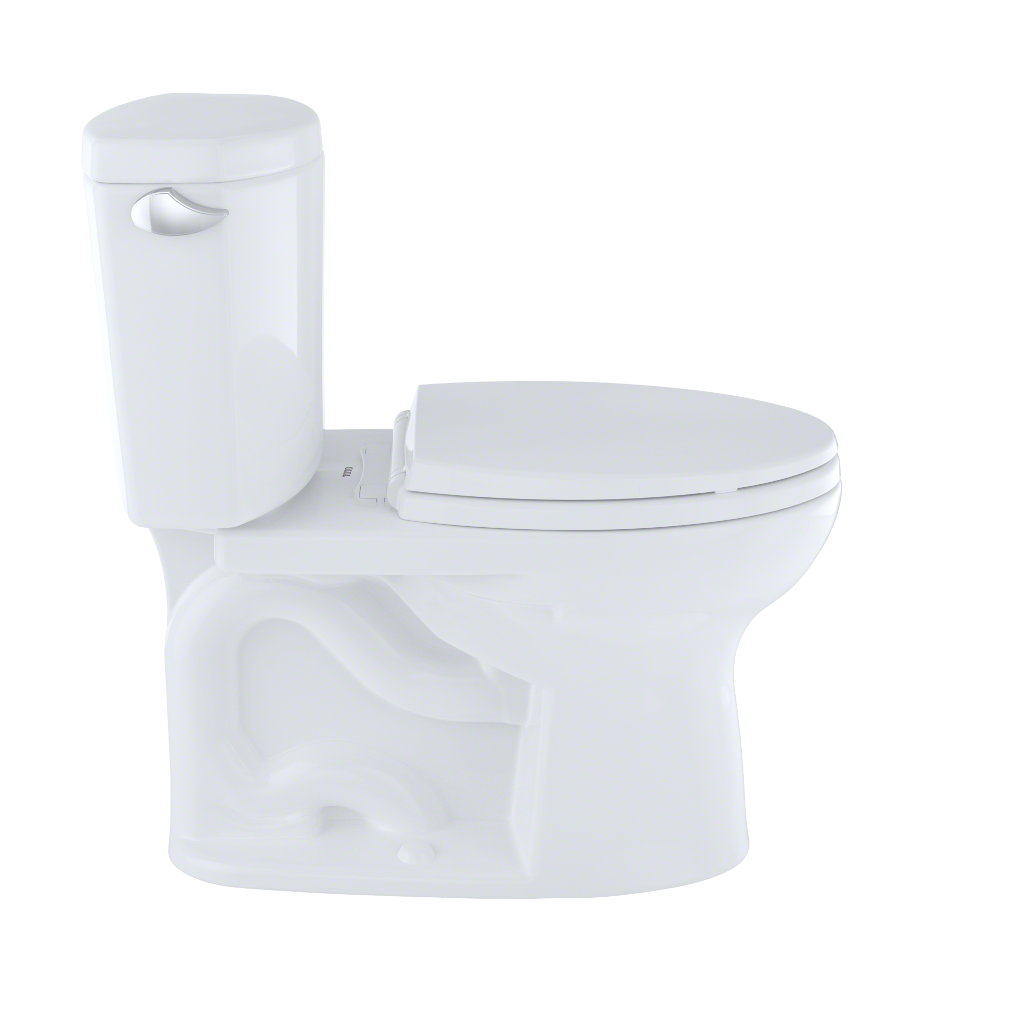 TOTO CST454CEFRG#01 Drake Ii Two-Piece Elongated 1.28 Gpf Universal Height Toilet With Cefiontect And Right-Hand Trip Lever - Cotton White