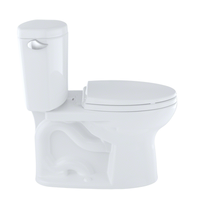 TOTO CST454CEFRG#01 Drake Ii Two-Piece Elongated 1.28 Gpf Universal Height Toilet With Cefiontect And Right-Hand Trip Lever - Cotton White