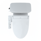 TOTO MW7763074CSFG#01 Drake Washlet+ Two-Piece Elongated 1.6 Gpf Universal Height Tornado Flush Toilet With C2 Bidet Seat - Cotton White