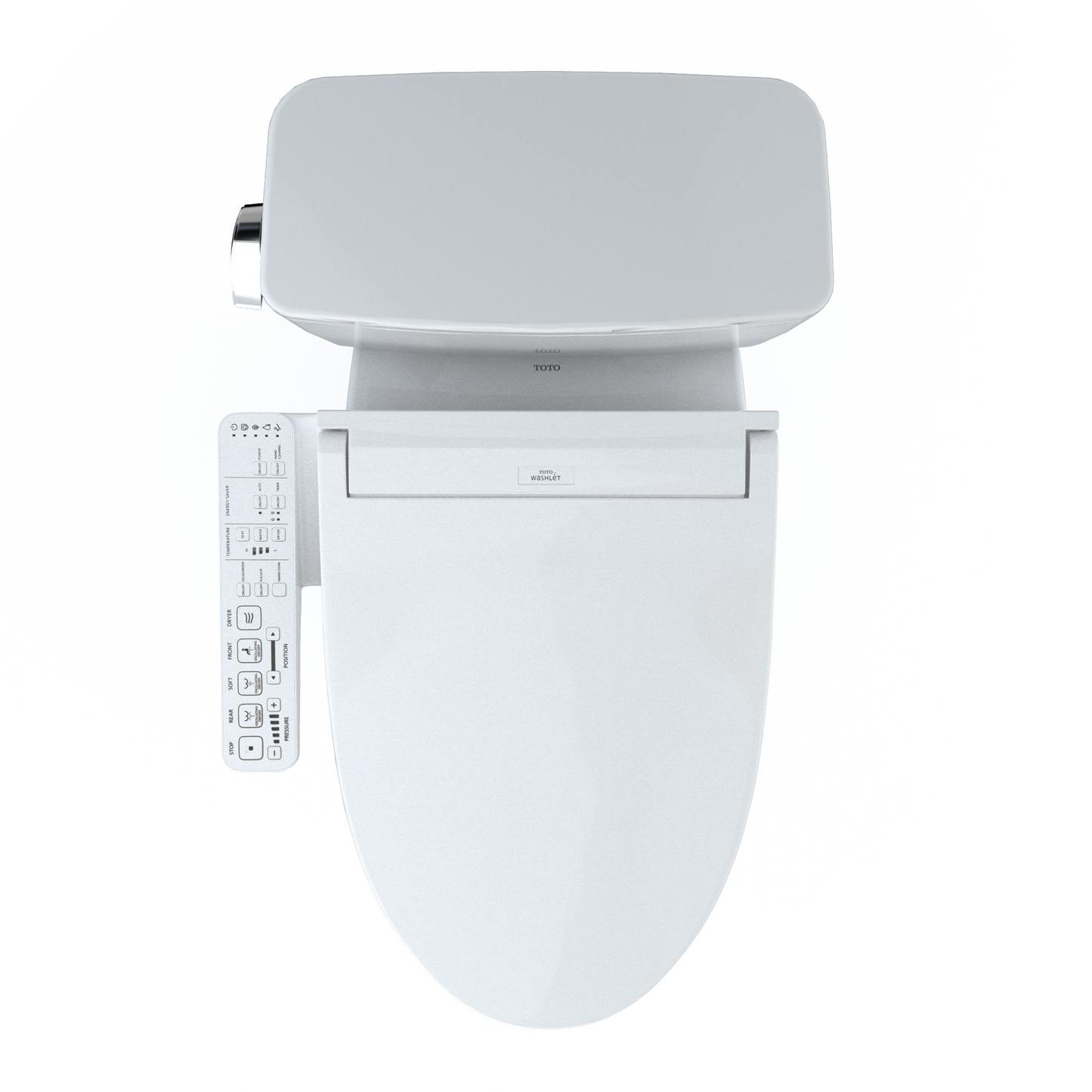TOTO MW7763074CEFG.10#01 Drake Washlet+ Two-Piece Elongated 1.28 Gpf Universal Height Tornado Flush Toilet With C2 Bidet Seat - Cotton White