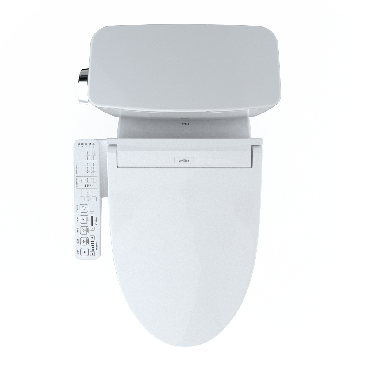 TOTO MW7763074CEFG.10#01 Drake Washlet+ Two-Piece Elongated 1.28 Gpf Universal Height Tornado Flush Toilet With C2 Bidet Seat - Cotton White