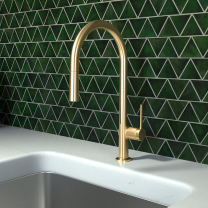 HANSGROHE 72801251 Talis N HighArc Kitchen Faucet, O-Style, 2-Spray Pull-Down, with sBox,1.75 GPM - Brushed Gold Optic
