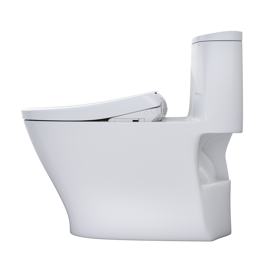 TOTO MW6424726CEFG#01 Washlet+ Nexus One-Piece Elongated 1.28 Gpf Toilet With S7 Contemporary Bidet Seat - Cotton White