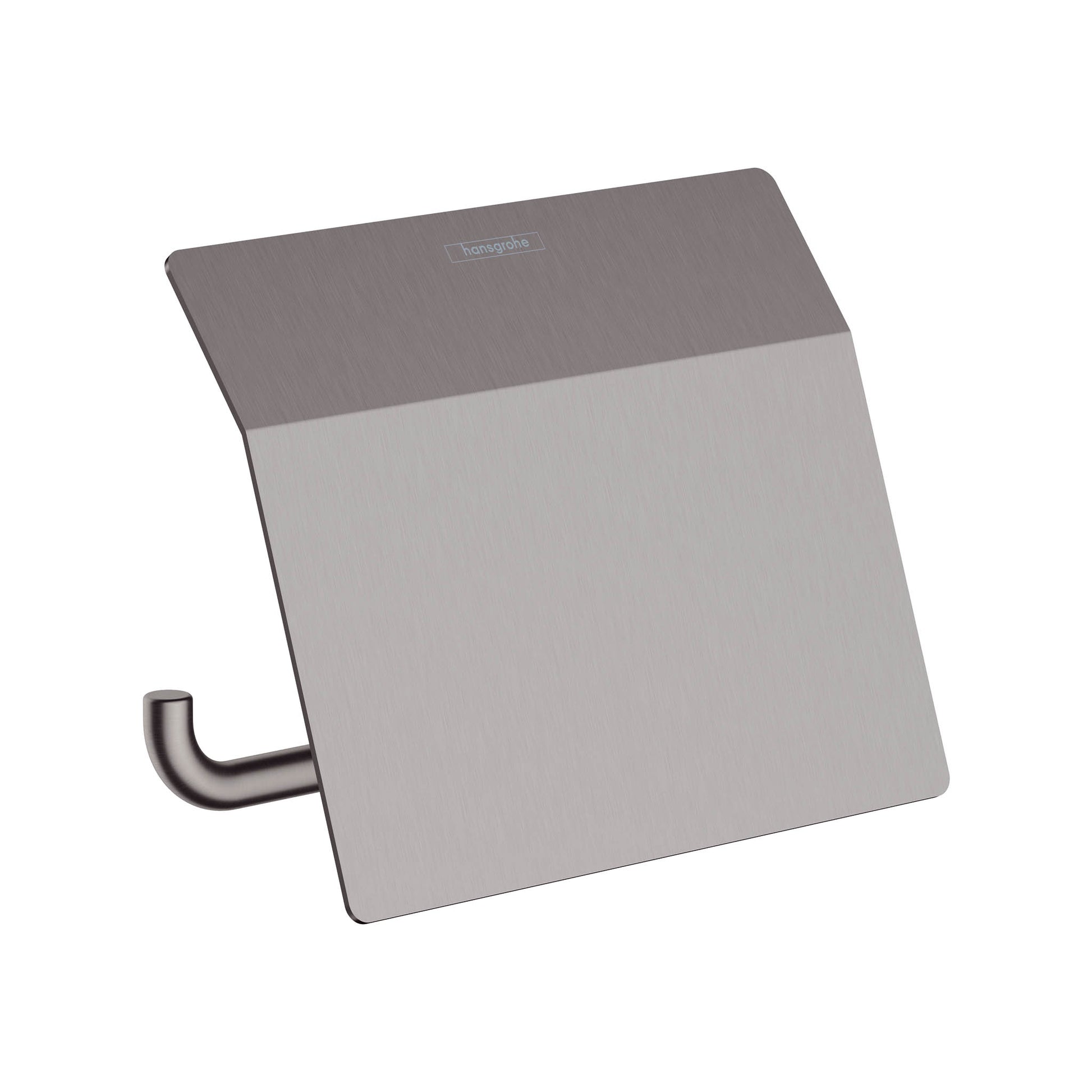 HANSGROHE 41753340 AddStoris Toilet Paper Holder with Cover - Brushed Black Chrome