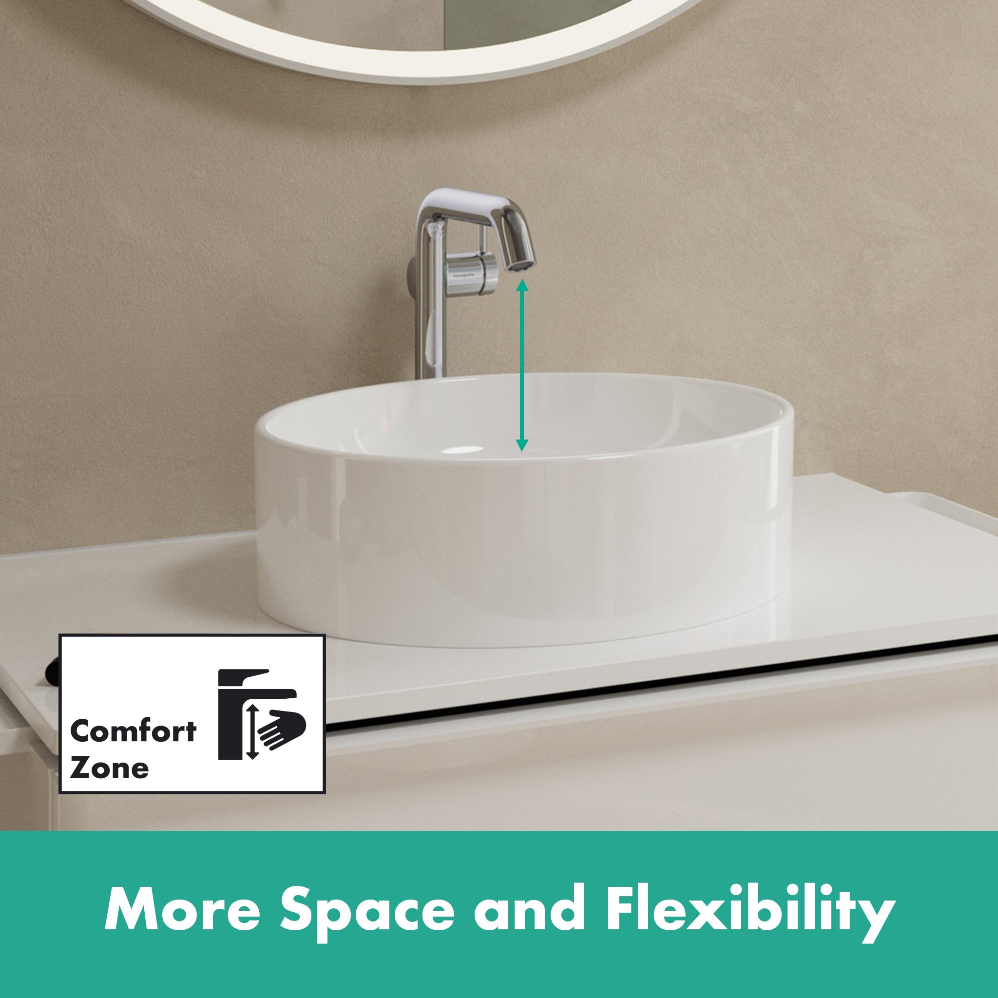 HANSGROHE 73372001 Tecturis S Single-Hole Fine 240, 1.2 GPM - Chrome