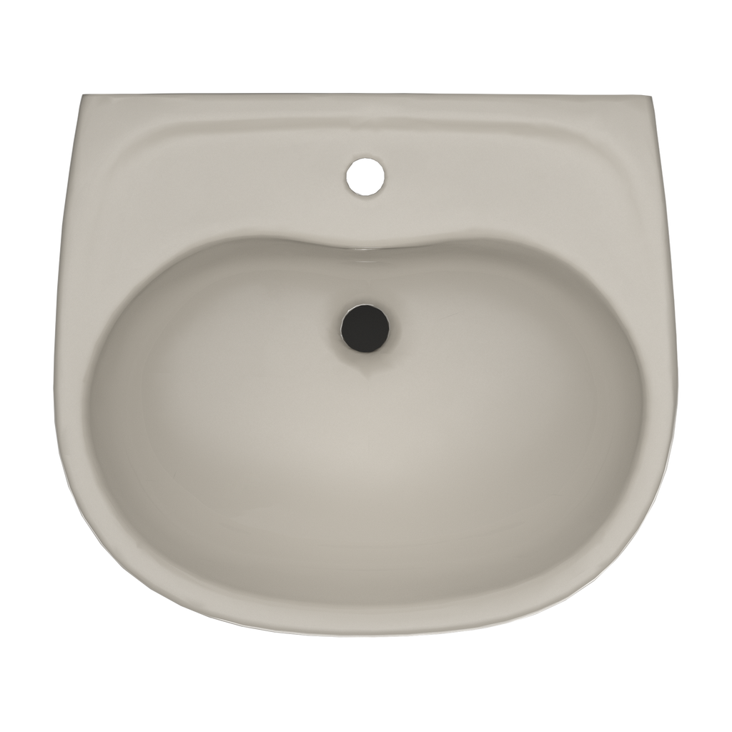 TOTO LHT241G#03 Supreme Oval Wall-Mount Bathroom Sink With Cefiontect And Shroud For Single Hole Faucets - Bone