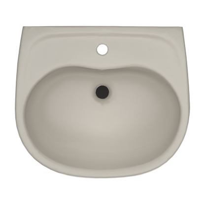 TOTO LHT241G#03 Supreme Oval Wall-Mount Bathroom Sink With Cefiontect And Shroud For Single Hole Faucets - Bone