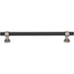 TOP KNOBS M2742 Bit 7 9/16" Center to Center Bar Pull - Flat Black and Pewter Antique