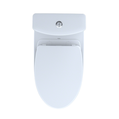 TOTO MS446124CEMGN#01 Aquia Iv Washlet+ Two-Piece Elongated Dual Flush 1.28 And 0.9 Gpf Toilet With Cefiontect - Cotton White