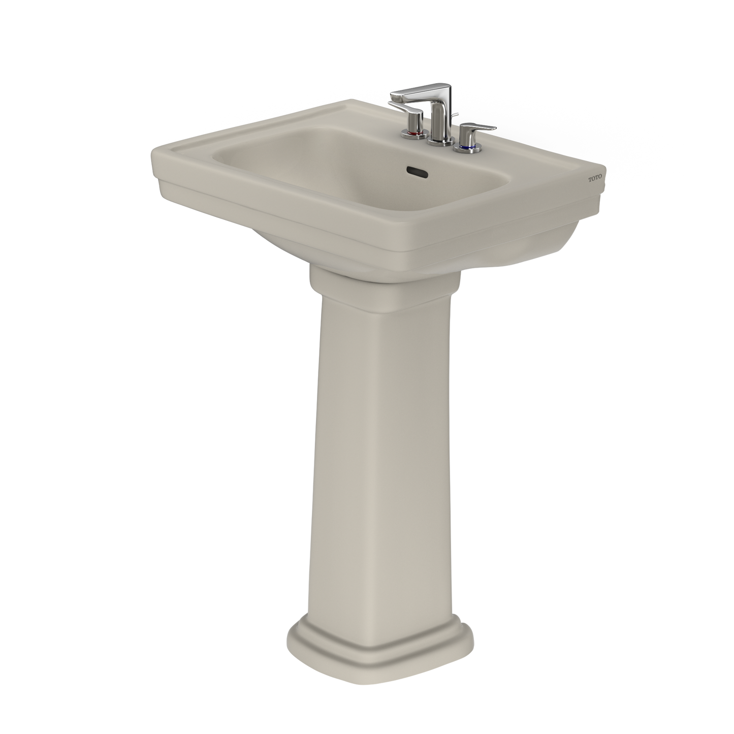 TOTO LPT532.4N#03 Promenade 24" X 19-1/4" Rectangular Pedestal Bathroom Sink For 4 Inch Center Faucets - Bone