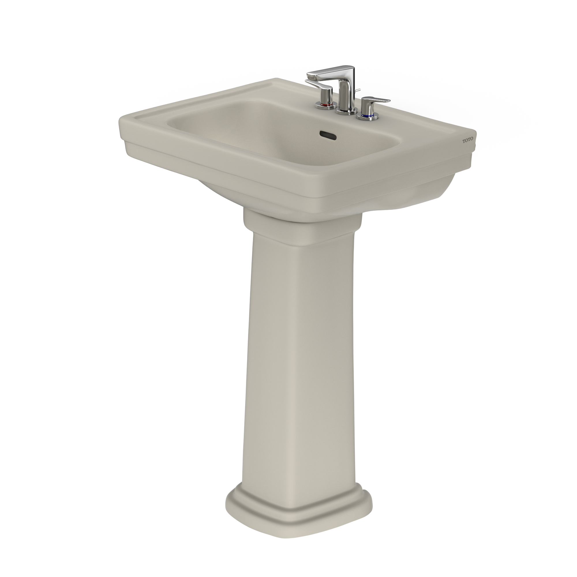 TOTO LPT532.4N#03 Promenade 24" X 19-1/4" Rectangular Pedestal Bathroom Sink For 4 Inch Center Faucets - Bone