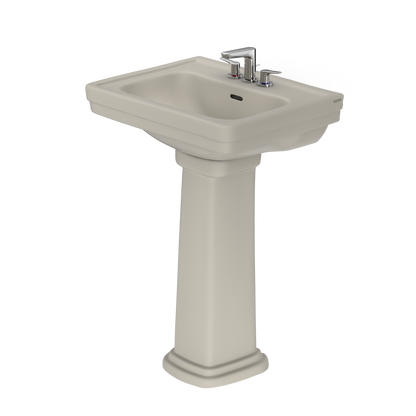 TOTO LPT532.4N#03 Promenade 24" X 19-1/4" Rectangular Pedestal Bathroom Sink For 4 Inch Center Faucets - Bone