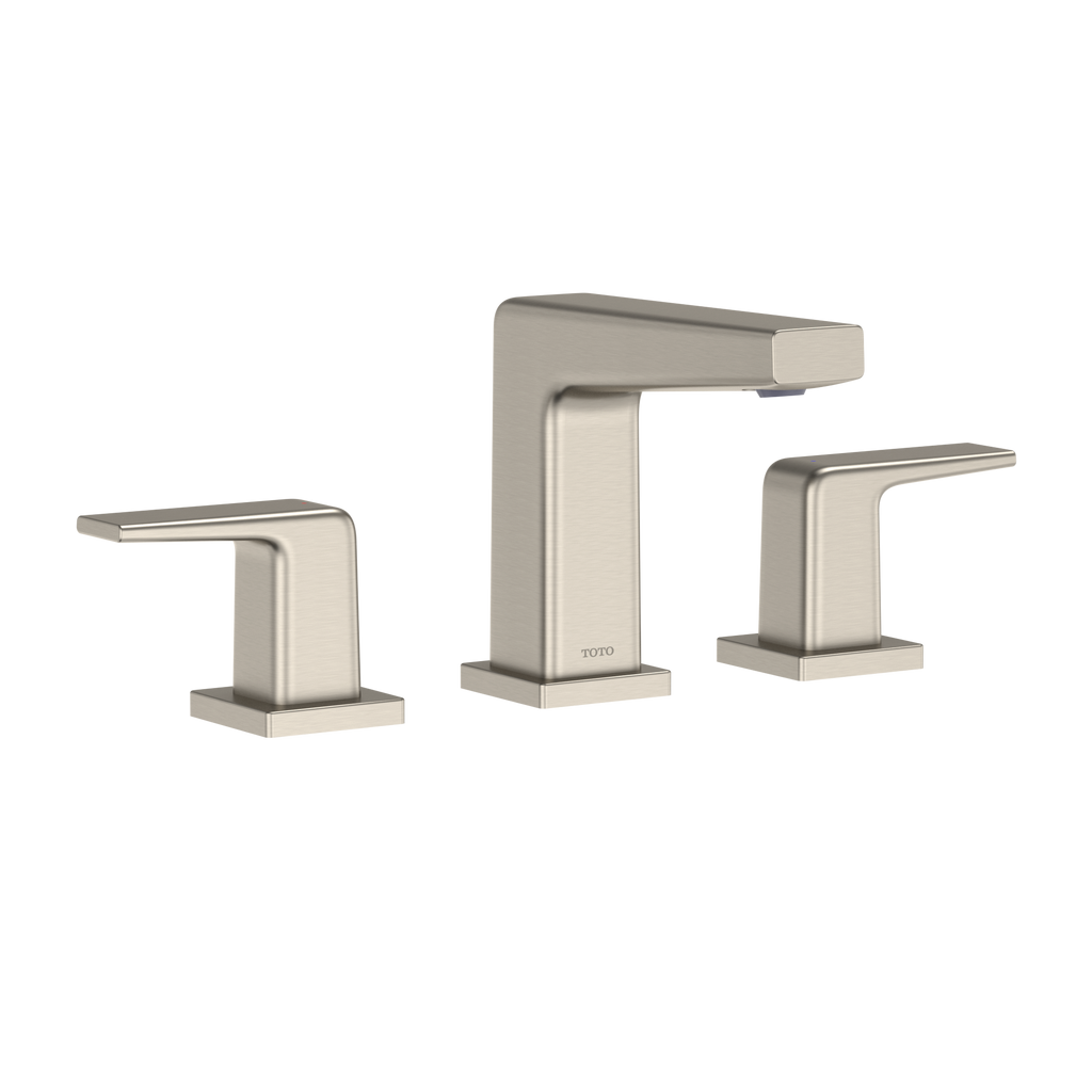 TOTO TLG10201U#BN Gb Series 1.2 Gpm Two Handle Widespread Bathroom Sink Faucet With Drain Assembly - Brushed Nickel