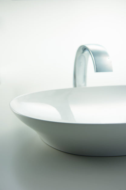 TOTO LT473G#01 Kiwami Oval 16 Inch Vessel Bathroom Sink With Cefiontect - Cotton White