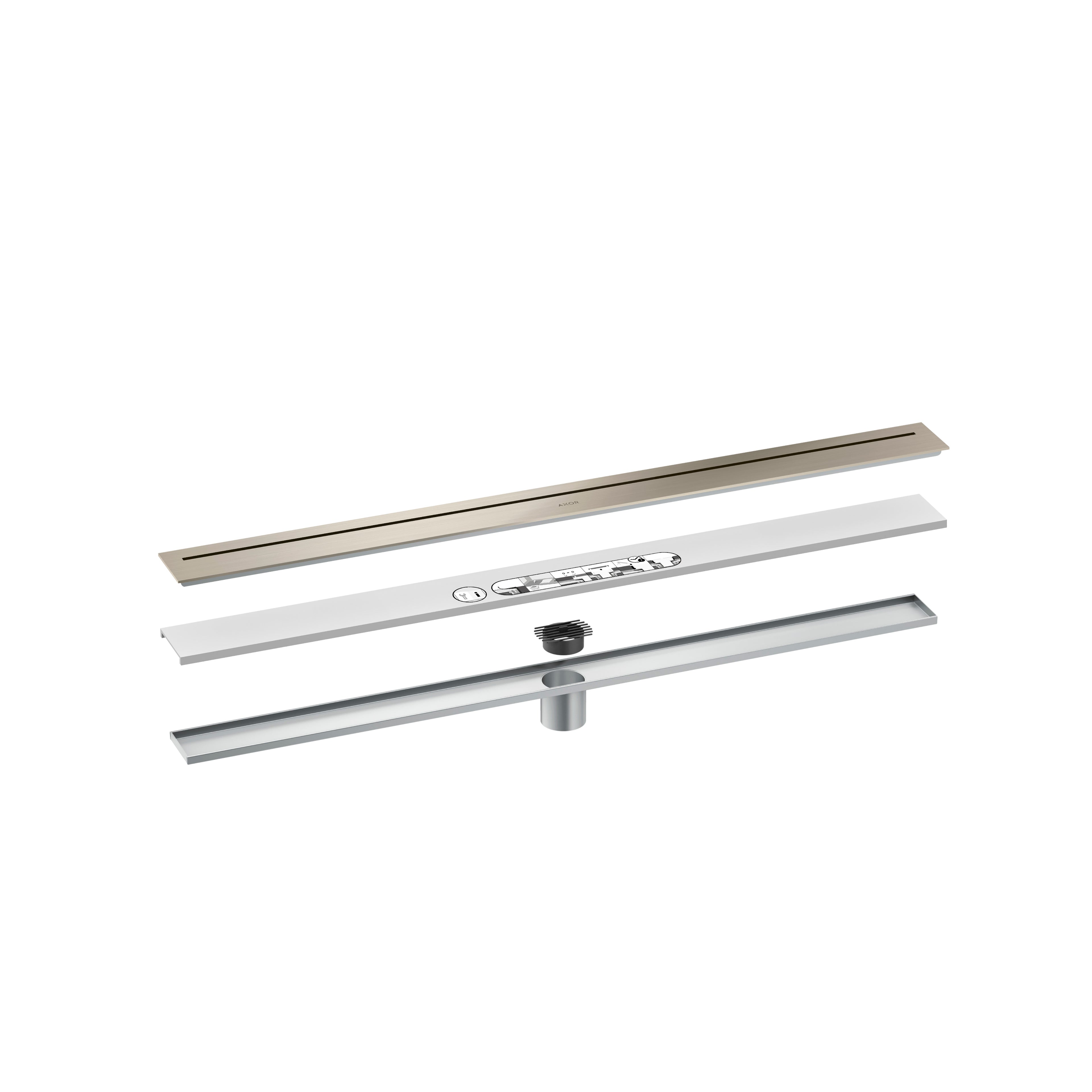 AXOR 42522821 Drains Floor Installation 35 7/16" - Brushed Nickel