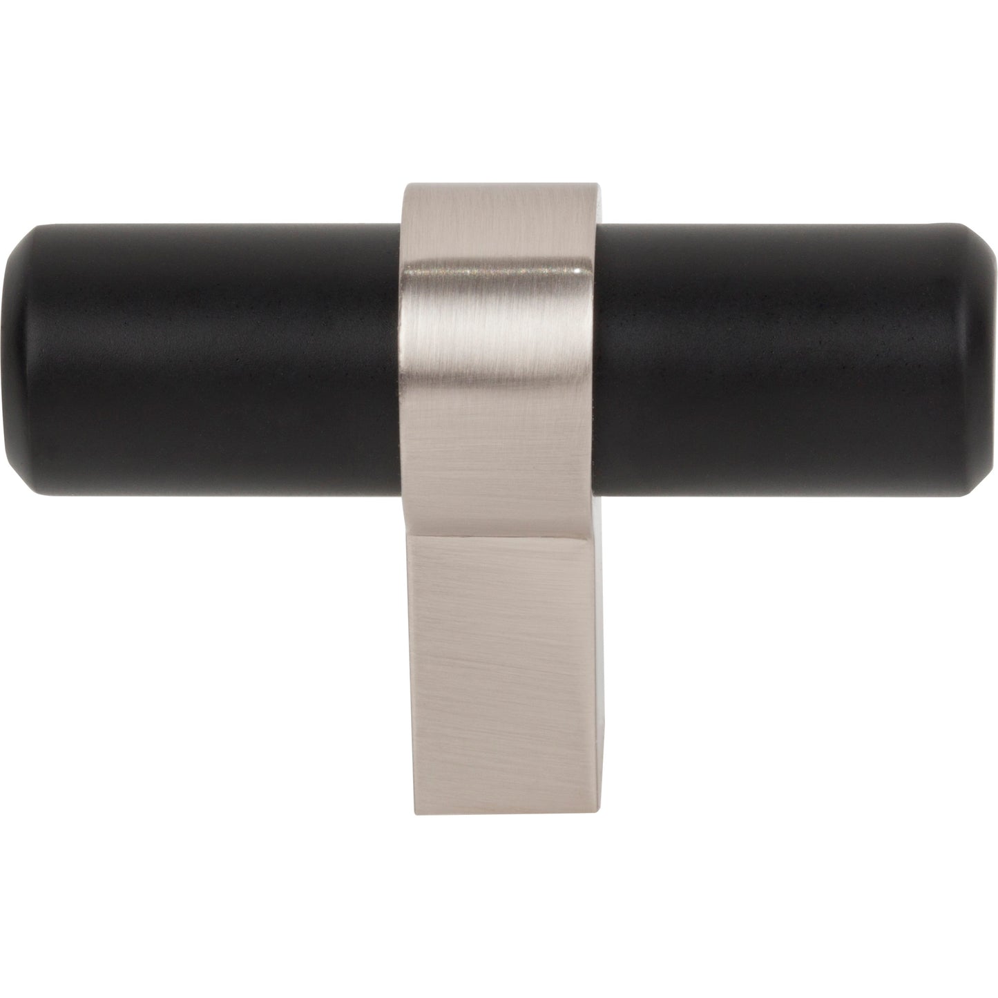 JEFFREY ALEXANDER 51MBSN Key Grande 2" Length Bar Knob - Matte Black w/Satin Nickel