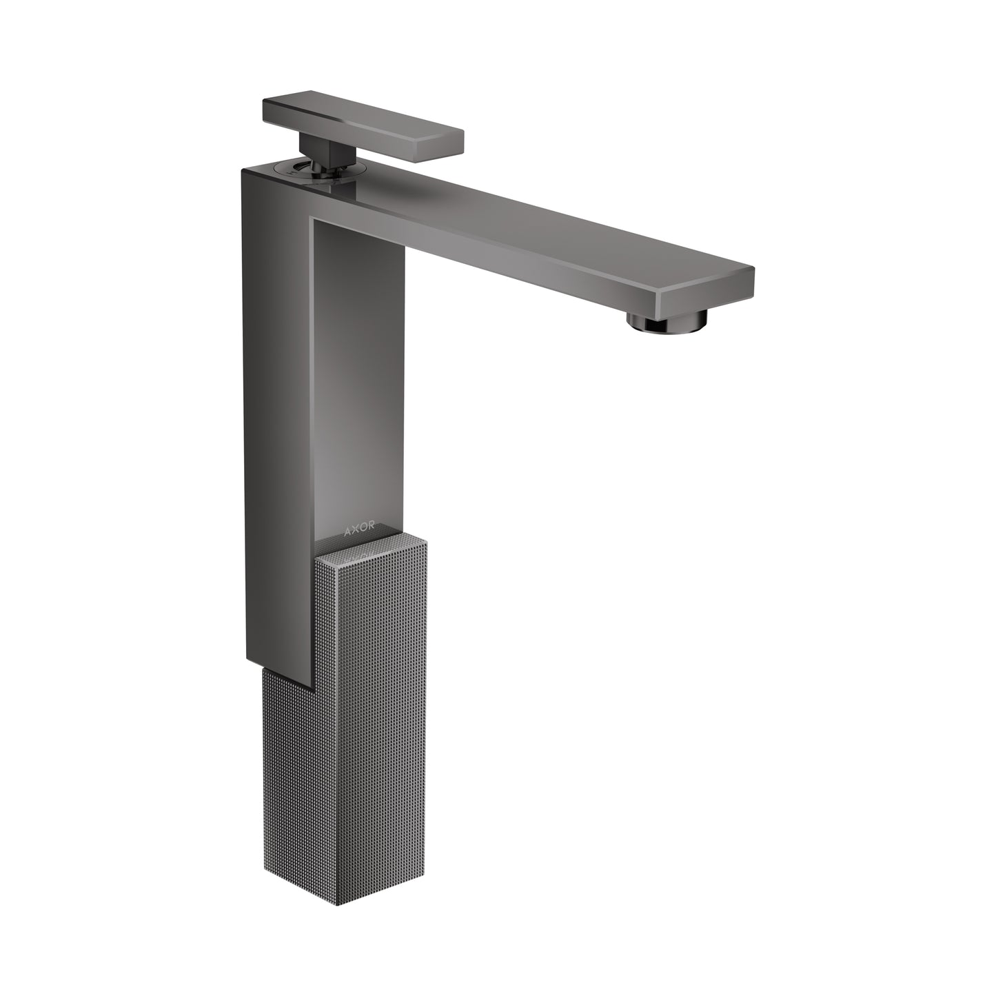 AXOR Edge Single-Hole Faucet 280 - Diamond Cut, 1.2 GPM in Polished Black Chrome