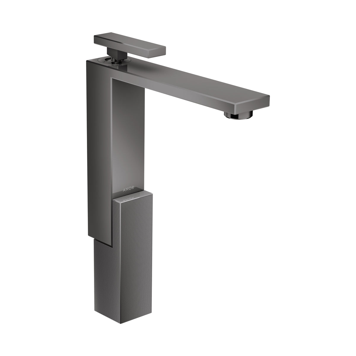 AXOR 46031331 Edge Single-Hole Faucet 280 - Diamond Cut, 1.2 GPM - Polished Black Chrome