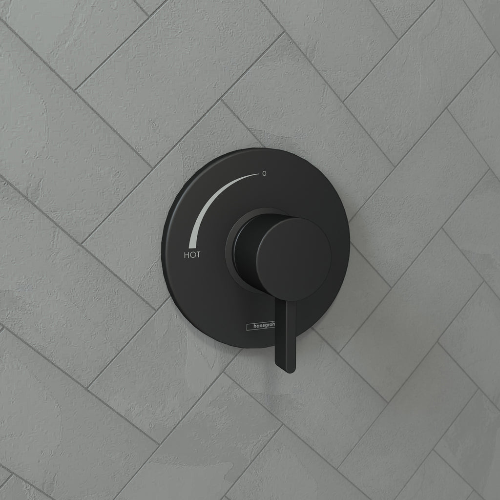 HANSGROHE 15739671 Ecostat S Pressure Balance Trim - Matte Black