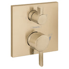 HANSGROHE 15862141 Ecostat Pressure Balance Trim Square with Diverter - Brushed Bronze