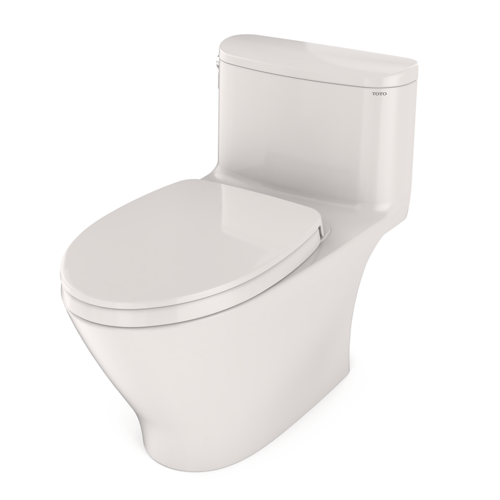 TOTO MS642124CEFG#11 Nexus One-Piece Elongated 1.28 Gpf Universal Height Toilet With Cefiontect And Ss124 Softclose Seat - Colonial White