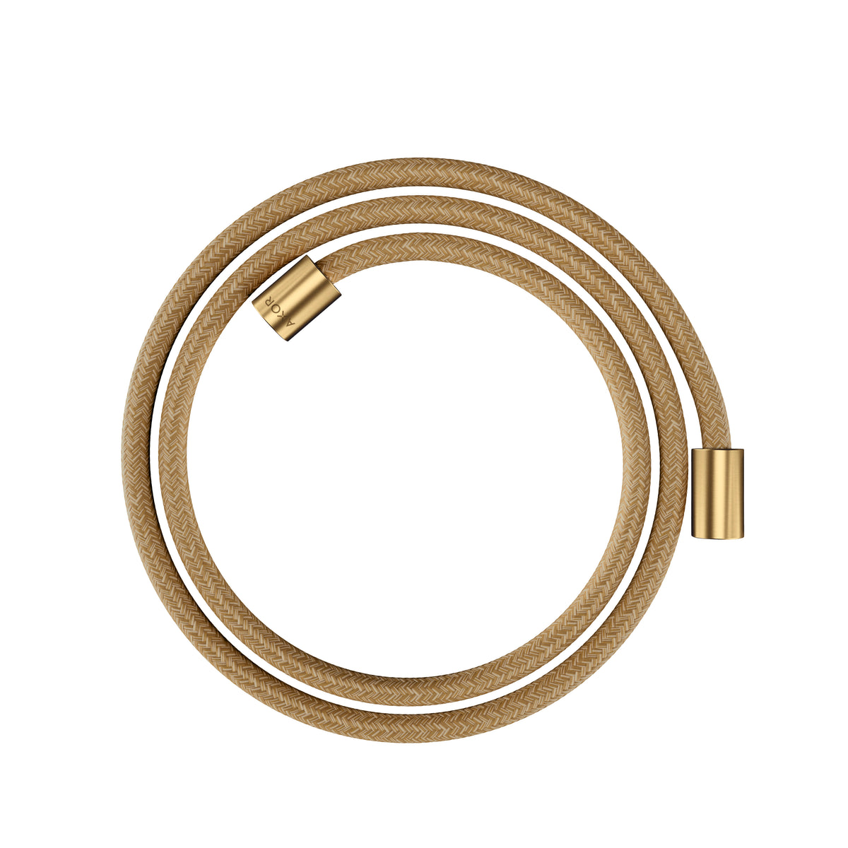 AXOR 28261990 Shower Solutions Textile Hose with Cylindrical Nut, 63" - Polished Gold Optic
