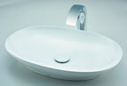 TOTO LT474G#01 Kiwami Oval 24 Inch Vessel Bathroom Sink With Cefiontect - Cotton White