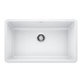 BLANCO 442533 Precis Precis SILGRANIT 30" Single Bowl Undermount Kitchen Sink - White in White