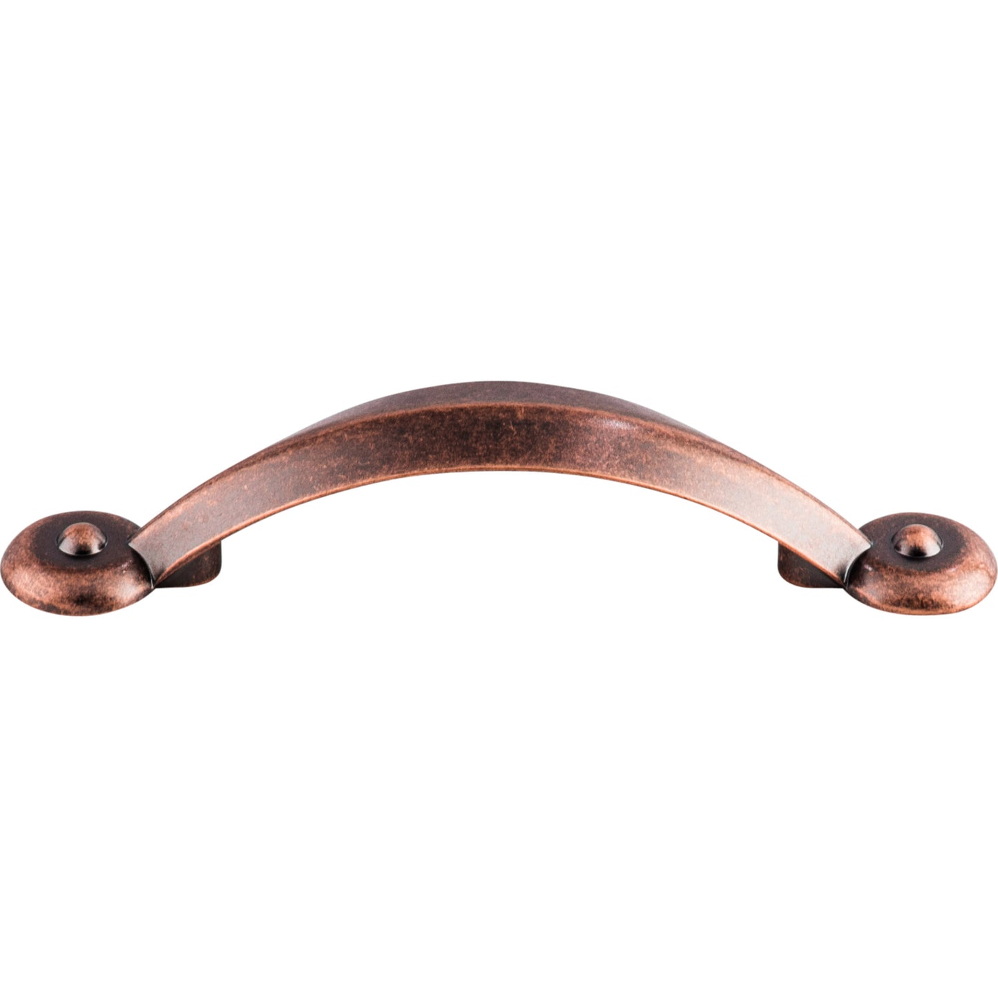 TOP KNOBS M1724 Angle 3" Center to Center Bar Pull - Antique Copper