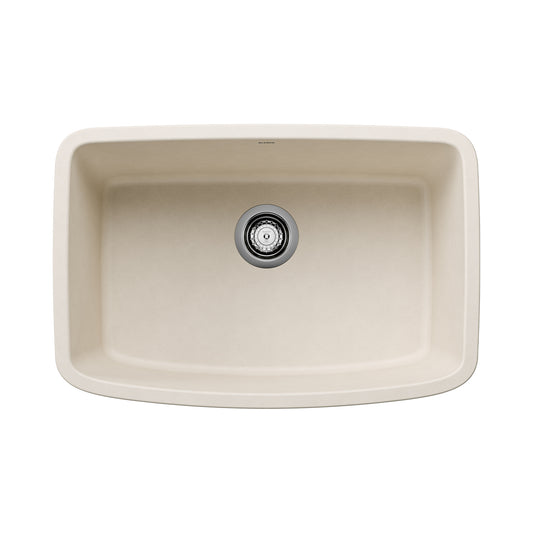 BLANCO 443090 Valea Valea SILGRANIT 27" Single Bowl Undermount Kitchen Sink - Soft White in Soft White