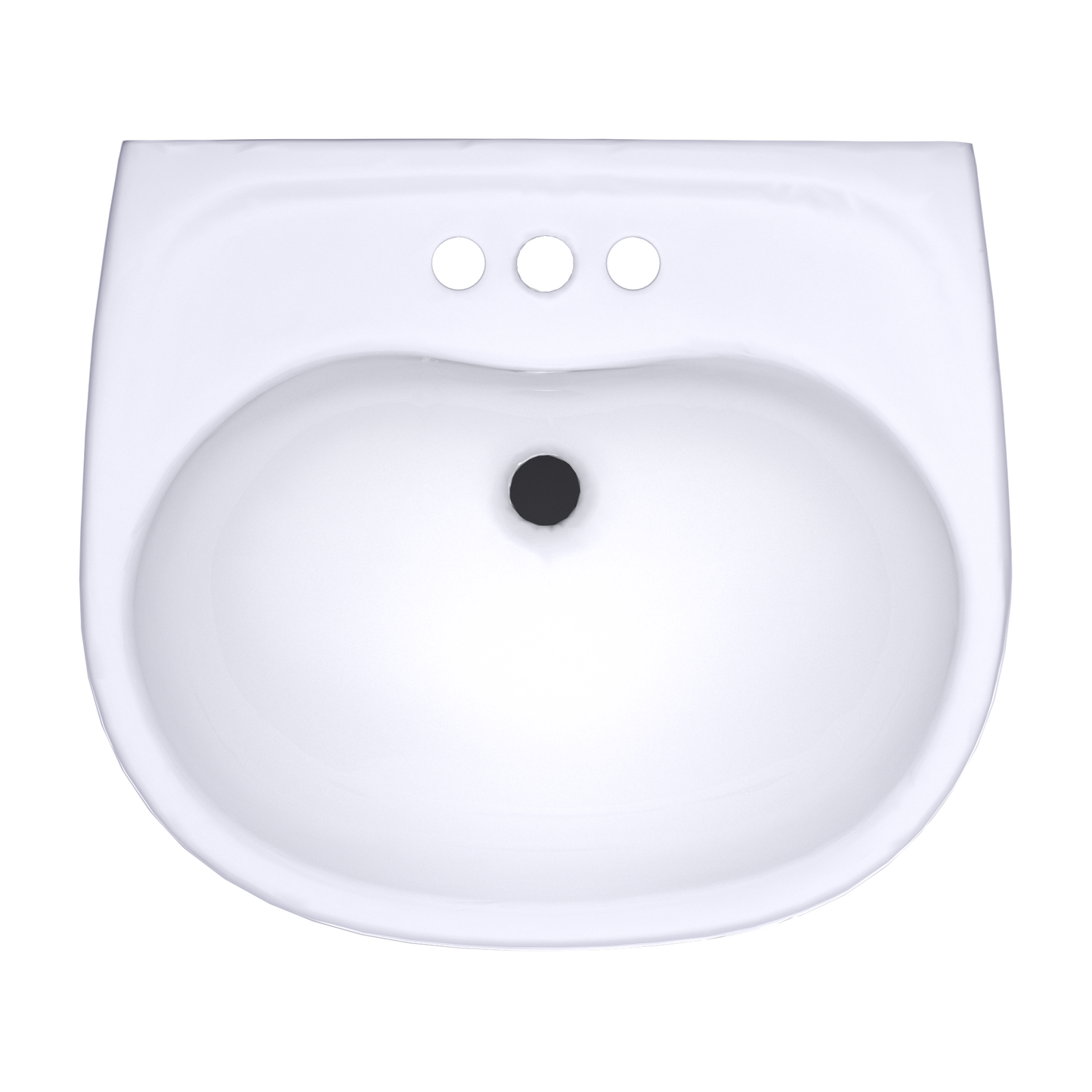 TOTO LHT241.4G#01 Supreme Oval Wall-Mount Bathroom Sink With Cefiontect And Shroud For 4 Inch Center Faucets - Cotton White