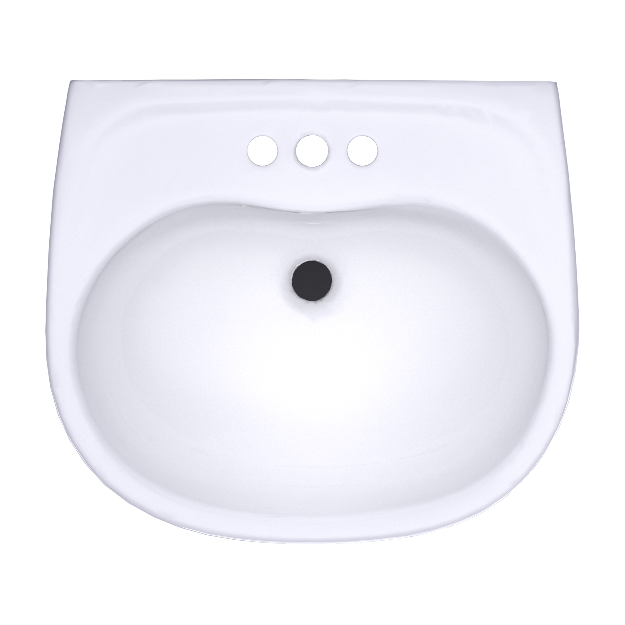 TOTO LHT241.4G#01 Supreme Oval Wall-Mount Bathroom Sink With Cefiontect And Shroud For 4 Inch Center Faucets - Cotton White