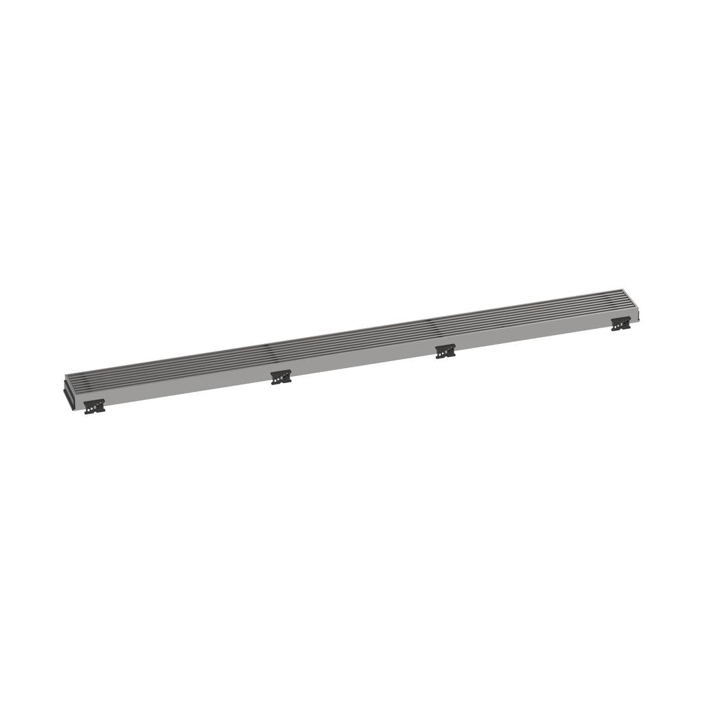HANSGROHE 56121801 RainDrain Match Boardwalk Trim Boardwalk 35 1/4" with Height Adjustable Frame - Brushed Stainless Steel