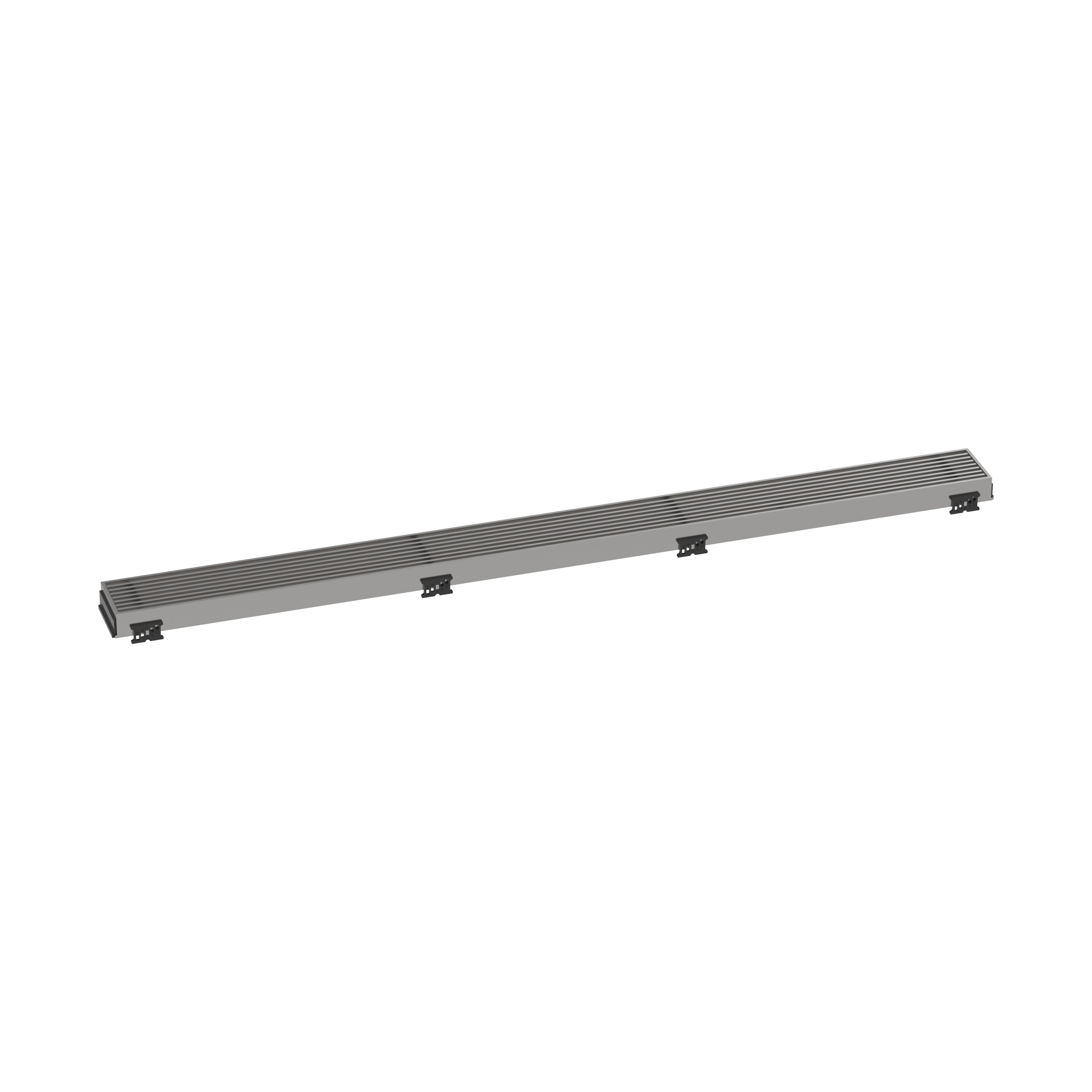 HANSGROHE 56121801 RainDrain Match Boardwalk Trim Boardwalk 35 1/4" with Height Adjustable Frame - Brushed Stainless Steel