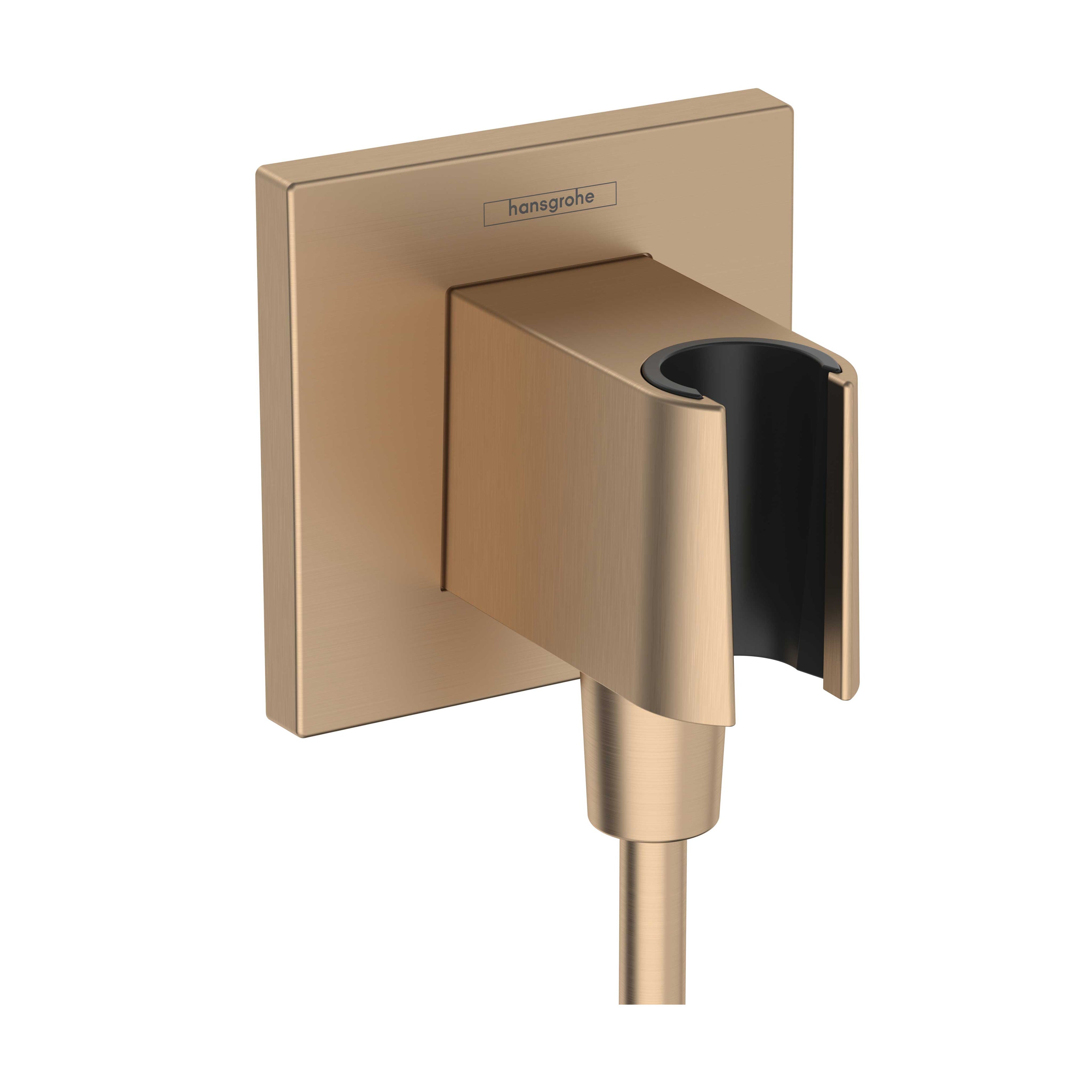 HANSGROHE 26889141 FixFit E Wall Outlet with Handshower Holder - Brushed Bronze