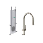 HANSGROHE 72801801 Talis N HighArc Kitchen Faucet, O-Style 2-Spray Pull-Down with sBox, 1.75 GPM - Stainless Steel Optic