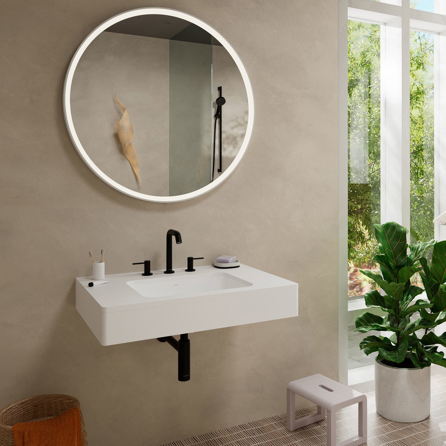 HANSGROHE 73332671 Tecturis S Widespread Faucet 150, 1.2 GPM - Matte Black