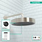 HANSGROHE 26228821 Rainfinity Showerhead 250 1-Jet, 2.5 GPM - Brushed Nickel
