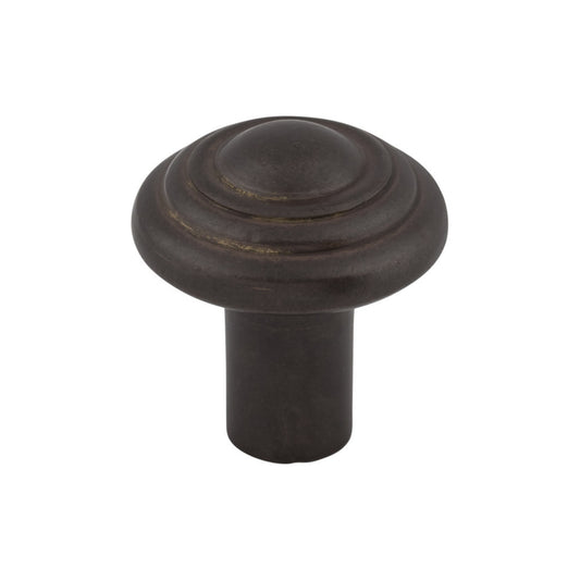 TOP KNOBS M1472 Aspen Button 1 1/4" Diameter Round Knob - Medium Bronze