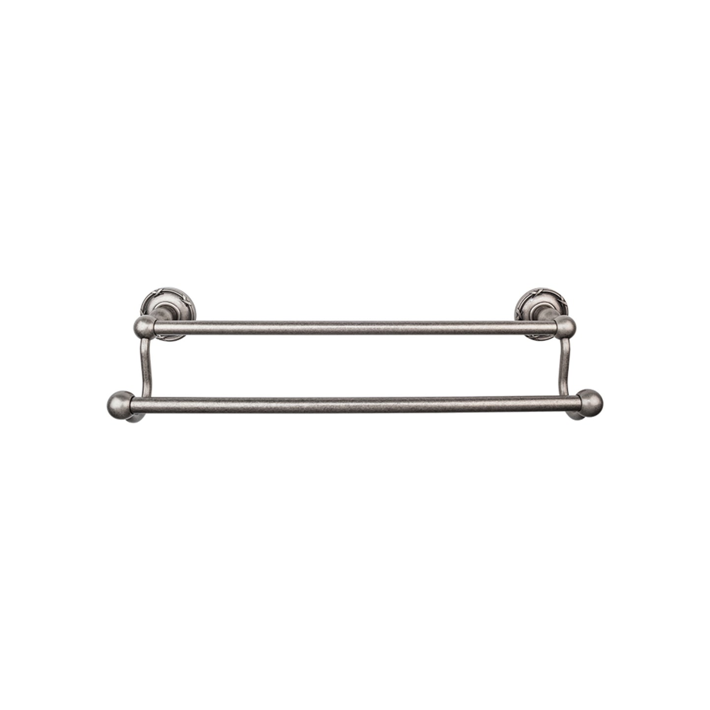 TOP KNOBS ED11APE TOP BATH (R) Edwardian Bath Double 32 1/2" Wall Mounted Towel Bar - Antique Pewter