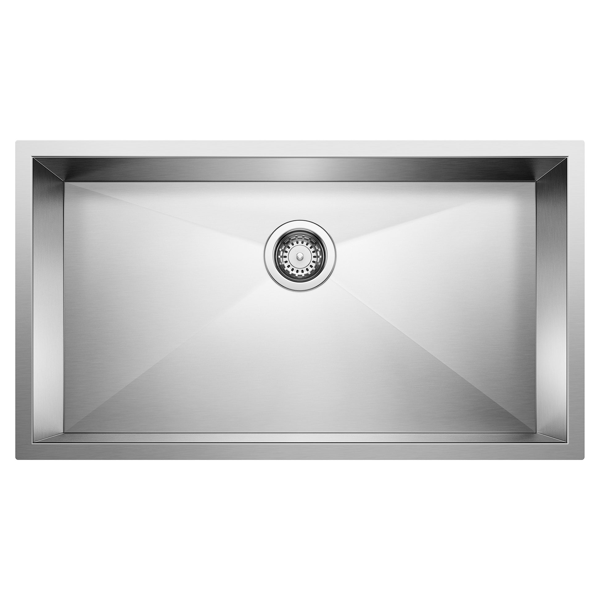 BLANCO 443052 Quatrus Quatrus R0 32" Single Bowl Undermount Stainless Steel Kitchen Sink in Satin Polish