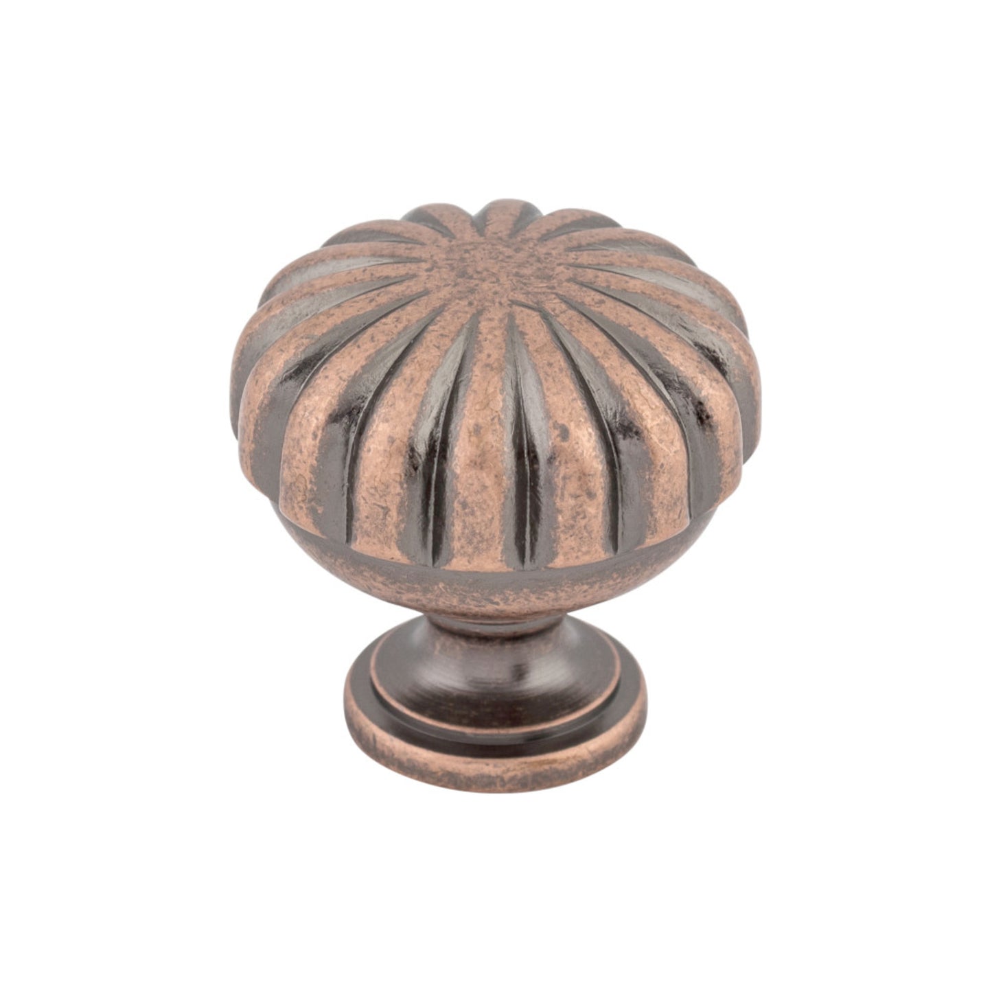 TOP KNOBS M323 Melon 1 1/4" Diameter Round Knob - Antique Copper