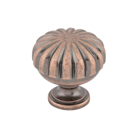 TOP KNOBS M323 Melon 1 1/4" Diameter Round Knob - Antique Copper