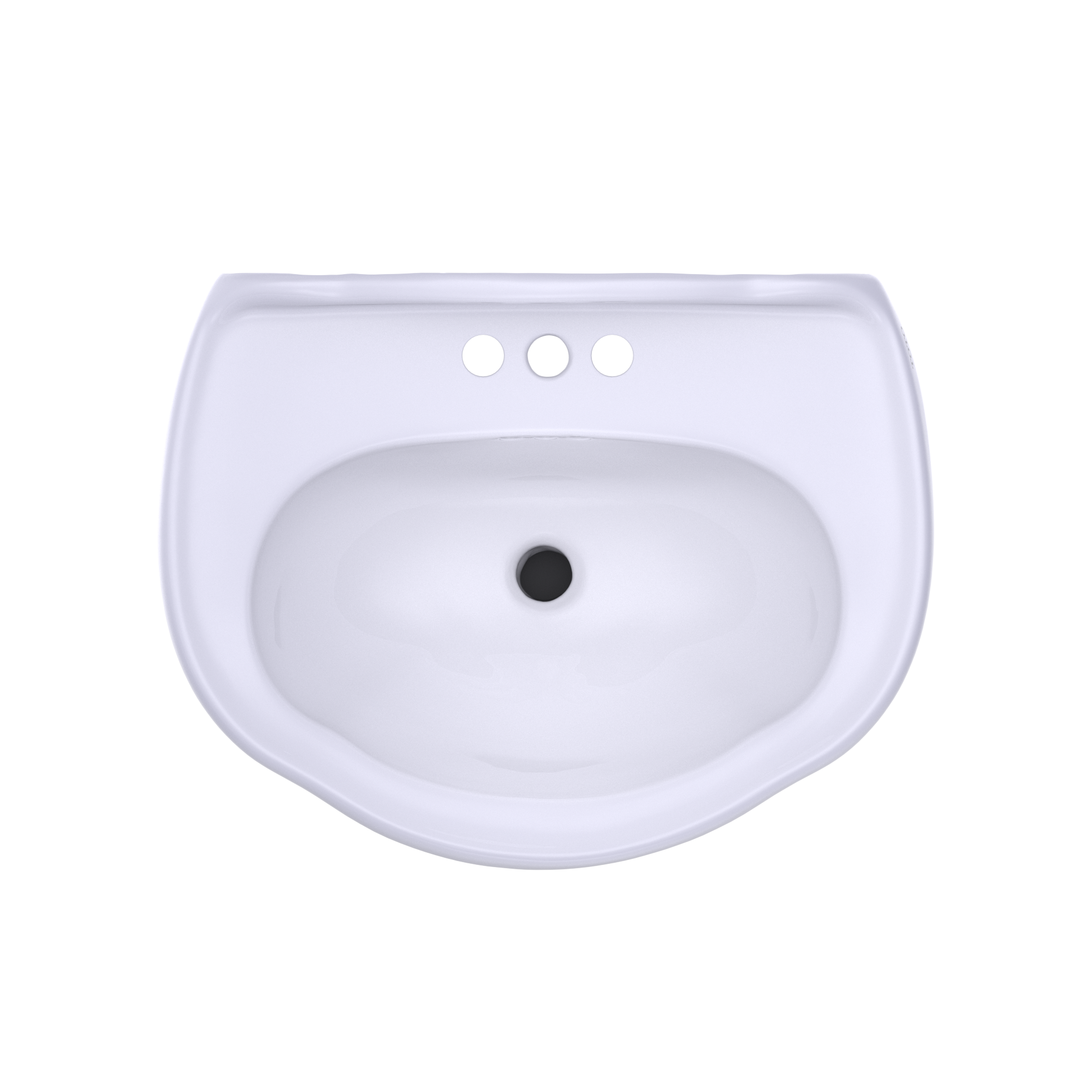 TOTO LPT754.4#01 Whitney Oval Pedestal Bathroom Sink for 4 Inch Center Faucets , Cotton White