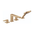 HANSGROHE 32557141 Metropol 4-Hole Roman Tub Set Trim with Lever Handles and 1.75 GPM Handshower - Brushed Bronze