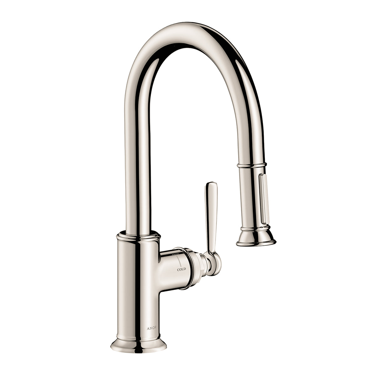 AXOR 16584831 Montreux Prep Kitchen Faucet 2-Spray Pull-Down, 1.75 GPM - Polished Nickel