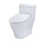 TOTO MW6264726CEFG#01 WASHLET+ Aimes One-Piece Elongated 1.28 GPF Toilet and Contemporary WASHLET S7 Contemporary Bidet Seat , Cotton White