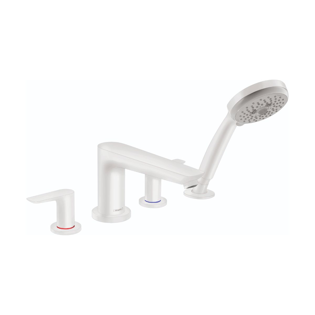 HANSGROHE 71744701 Talis E 4-Hole Roman Tub Set Trim with 1.8 GPM Handshower - Matte White