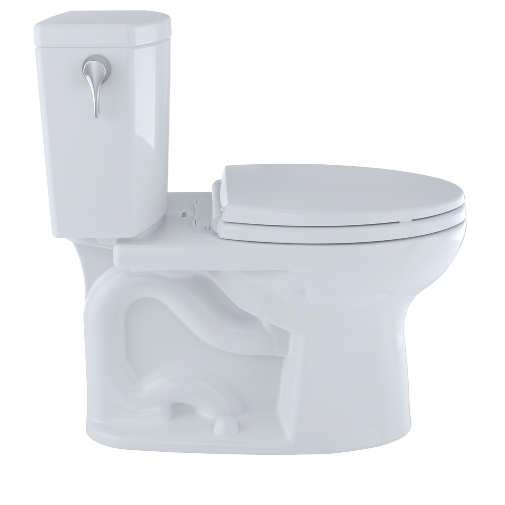 TOTO CST454CUFRG#01 Drake Ii 1G Two-Piece Elongated 1.0 Gpf Universal Height Toilet With Cefiontect And Right-Hand Trip Lever - Cotton White