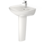 TOTO LPT241G#11 Supreme Oval Basin Pedestal Bathroom Sink With Cefiontect For Single Hole Faucets - Colonial White